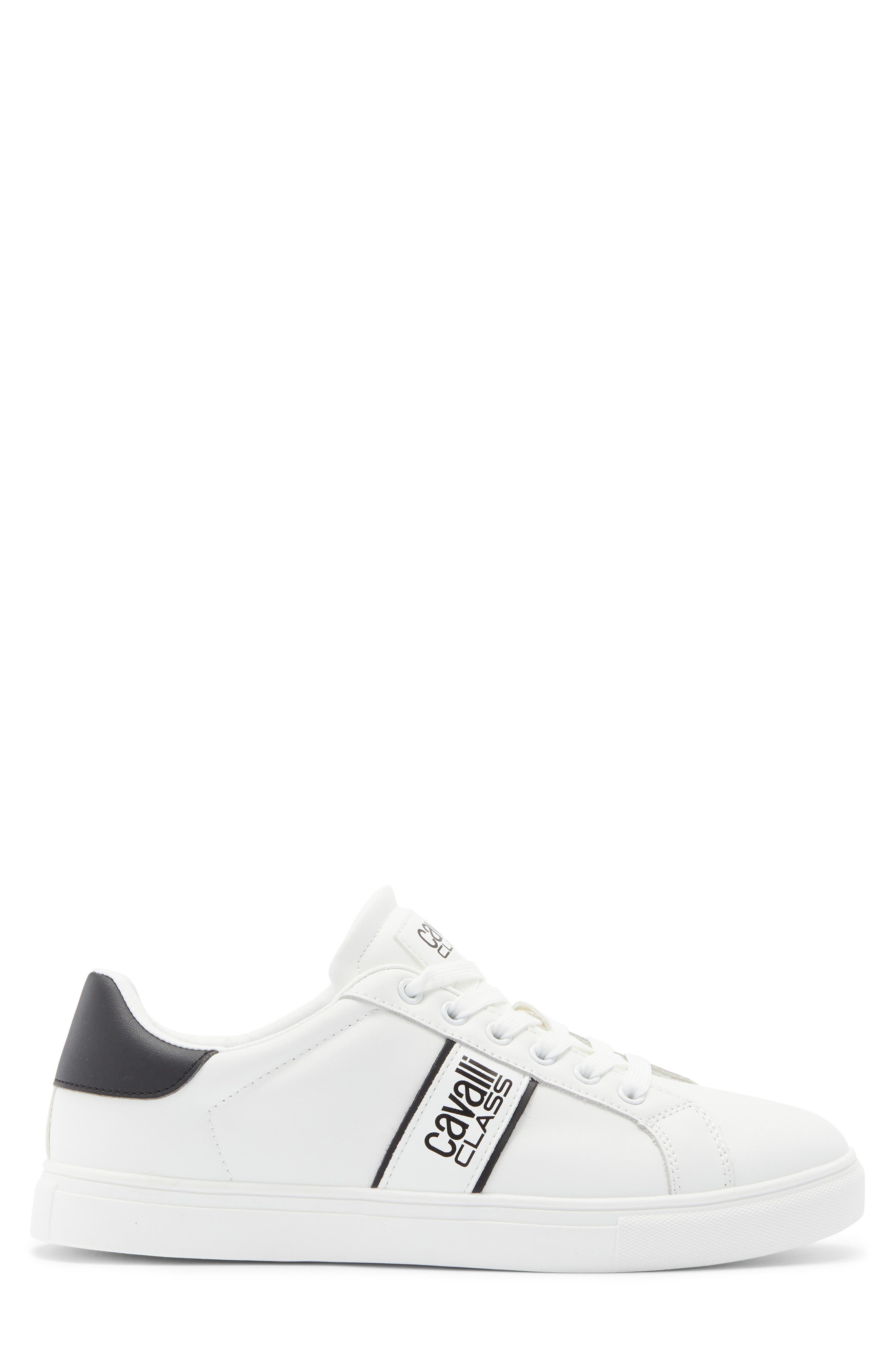 Roberto Cavalli Class Sneaker, Alternate, color, White/ Black