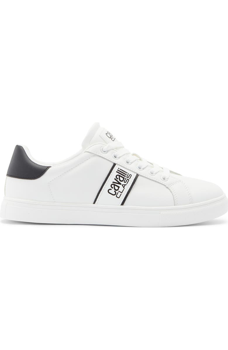 Roberto Cavalli Class Sneaker, Alternate, color, White/ Black