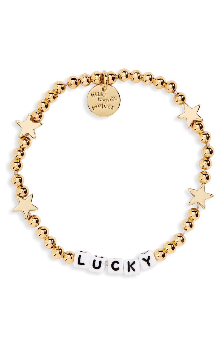 Little Words Project Lucky Beaded Stretch Bracelet, Alternate, color, 
