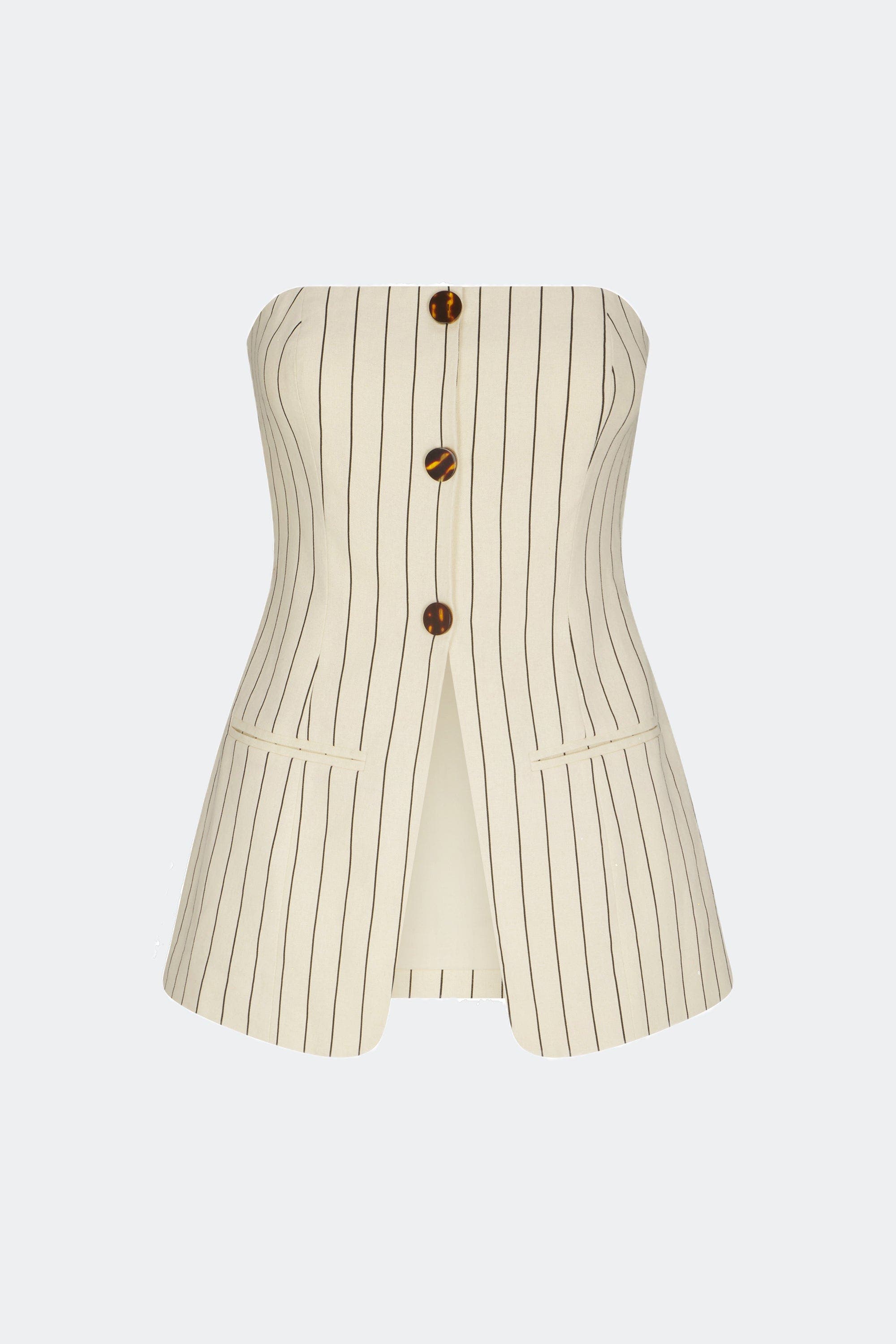 selected Cream Pinstripe