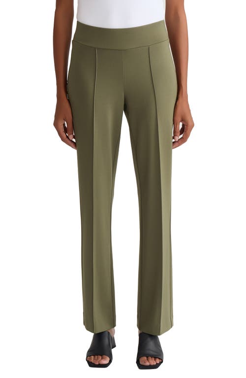 Jones New York Pintuck Pull-on Straight Leg Pants In Green