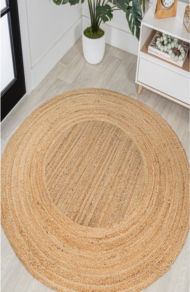 JONATHAN Y Harmony Boho Jute Circle Round Area Rug, Alternate, color, Natural
