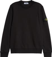Stone Island Crewneck Cotton Fleece Sweatshirt