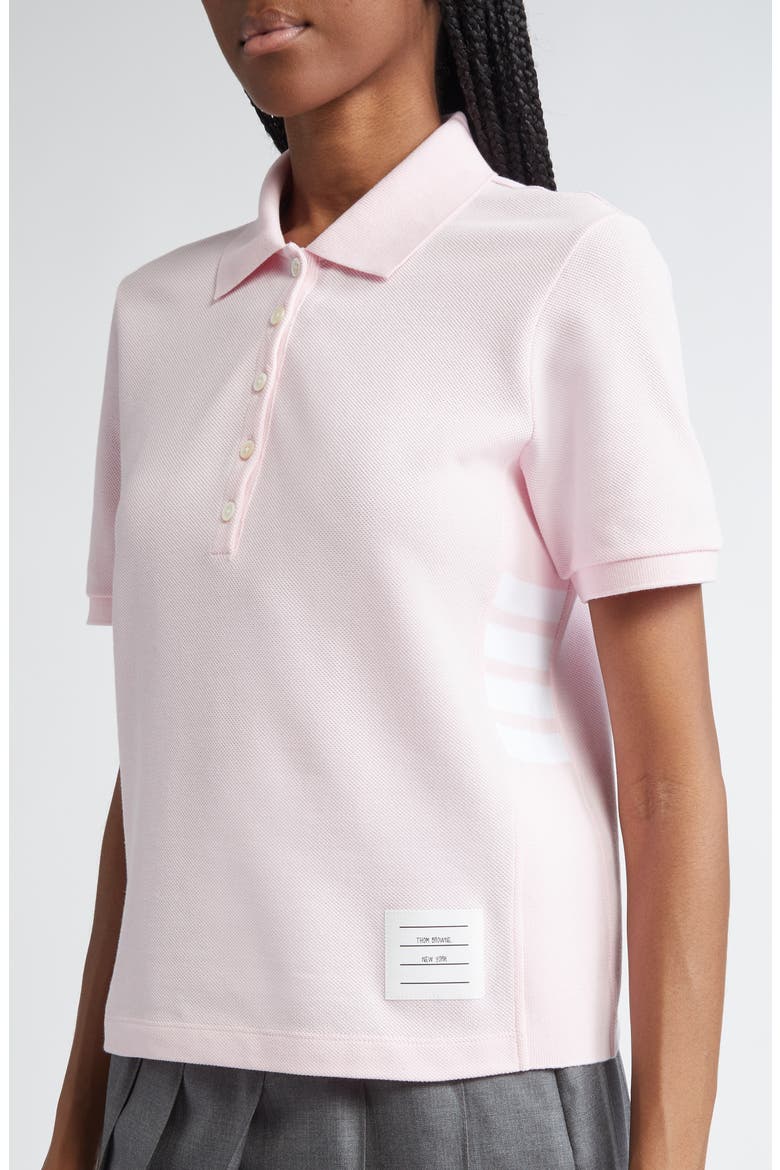 4-Bar Cotton Piqué Polo, Alternate, color, PINK