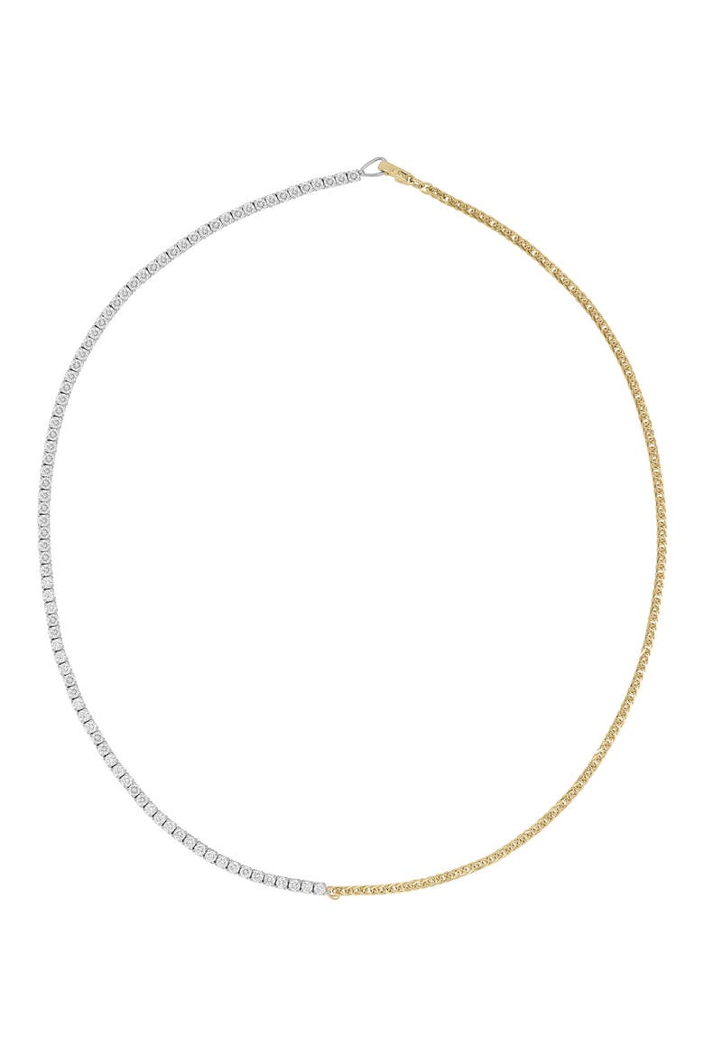 Liora 18k Gold Diamond Two-Tone Necklace, Main, color, 18KWY