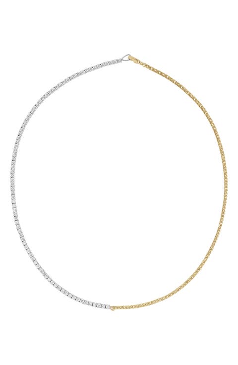 Liora 18k Gold Diamond Two-Tone Necklace