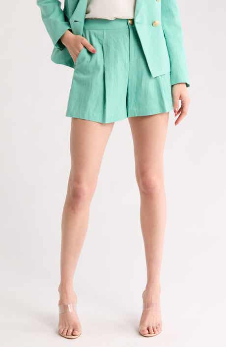 L'AGENCE Saige Safari Linen & Cotton Shorts