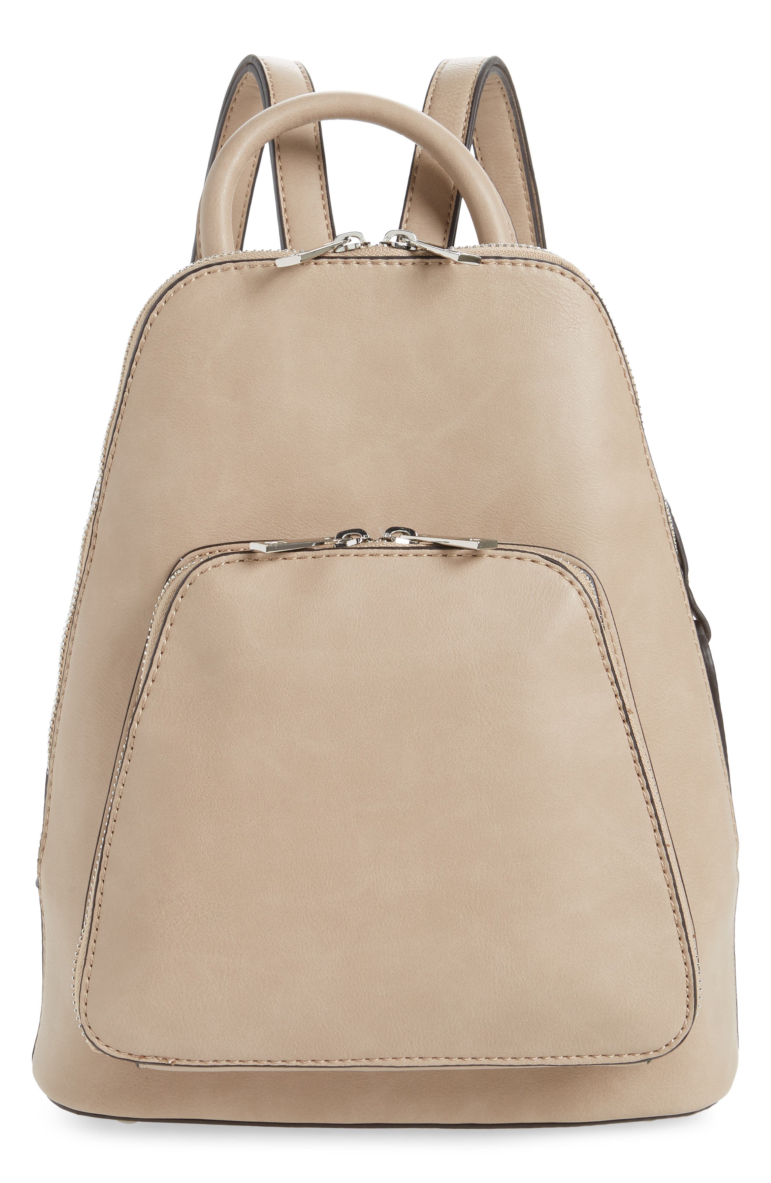Sole Society Aushan Faux Leather Backpack, Main, color, 