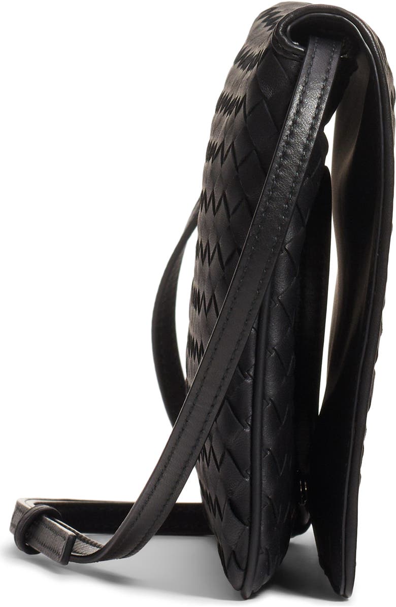 Bottega Veneta Intrecciato Leather Crossbody Flap Bag, Alternate, color,