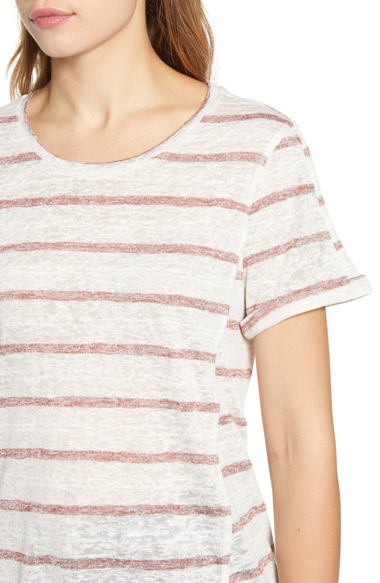 Bobeau Ellery Stripe Tee, Alternate, color, 