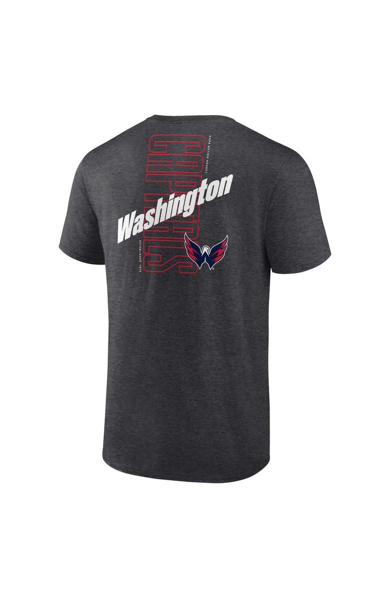 FANATICS Men's Fanatics Branded Heather Charcoal Washington Capitals Backbone T-Shirt, Alternate, color, Heather Charcoal