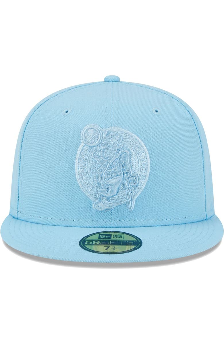 New Era Men's New Era Powder Blue Boston Celtics Spring Color Pack 59FIFTY Fitted Hat, Alternate, color, 