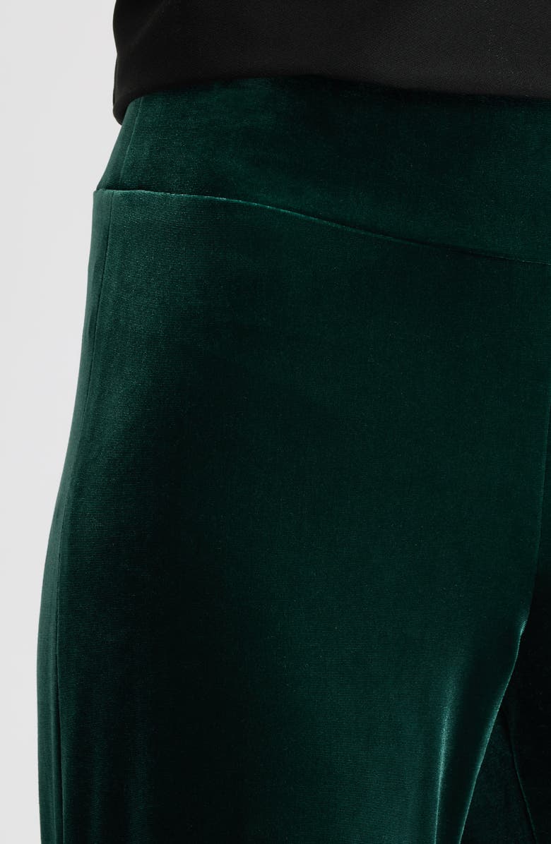 Anne Klein Pull-On Wide Leg Pants, Alternate, color, Pine Forest