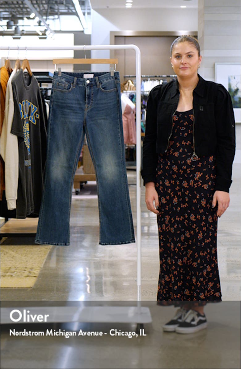 Side Slit Slim Bootcut Jeans, sales video thumbnail