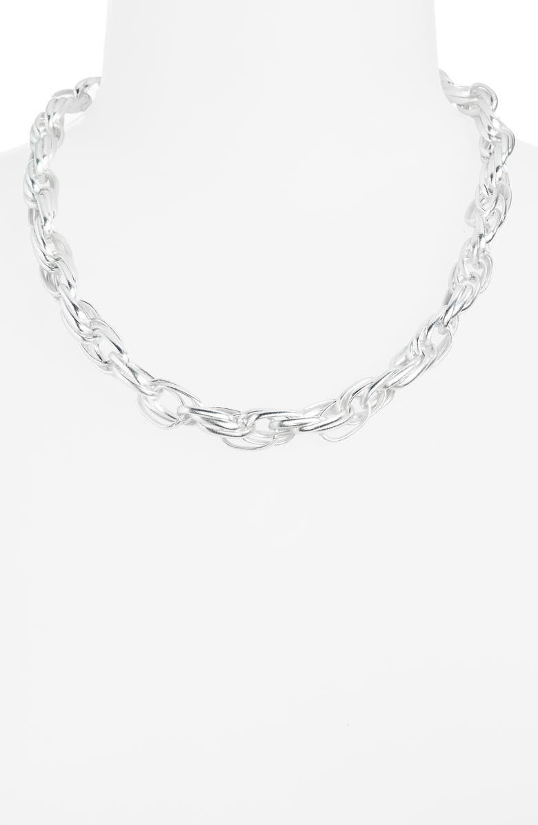 Karine Sultan Intertwined Link Necklace, Alternate, color, 