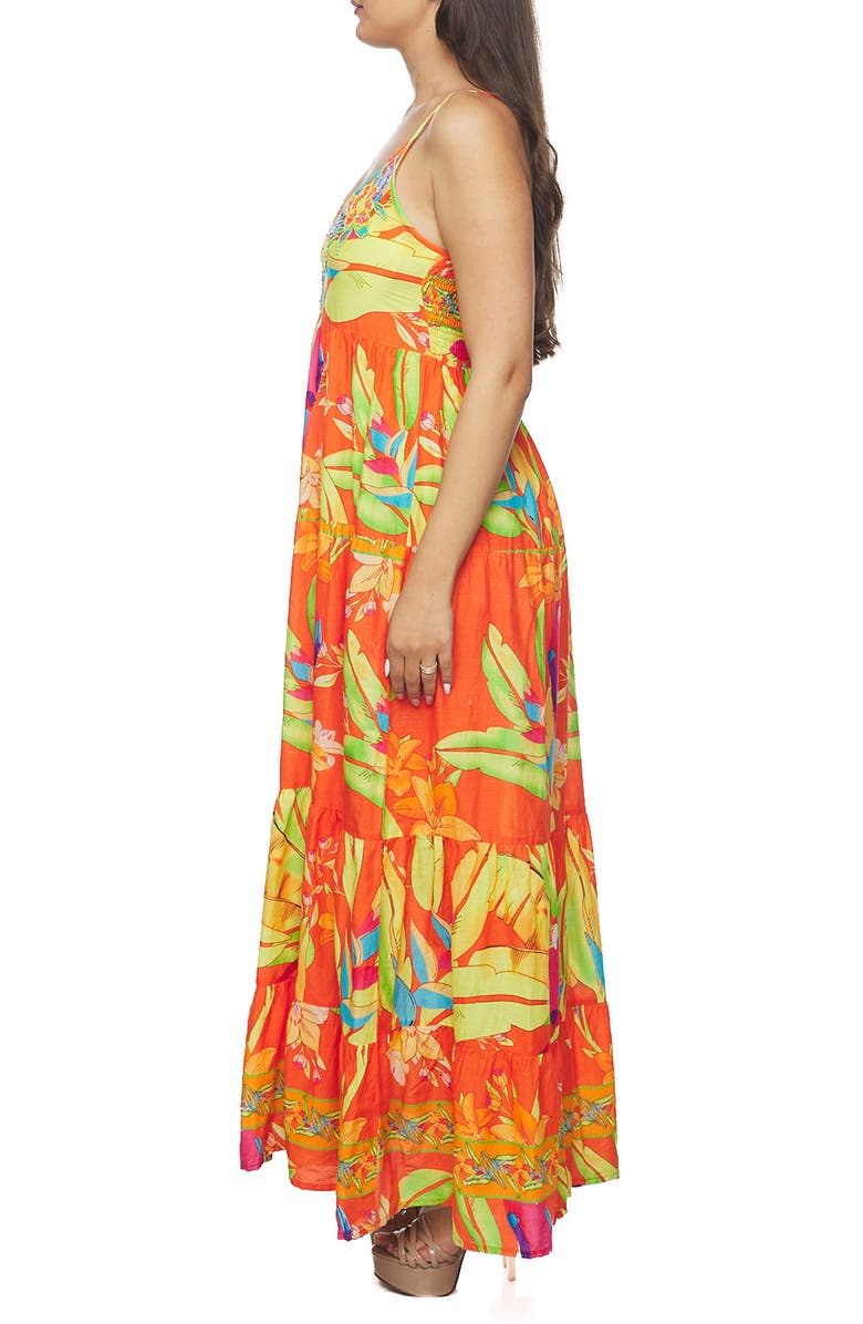 RANEES Bead Embellished Maxi Dress, Alternate, color, Orange