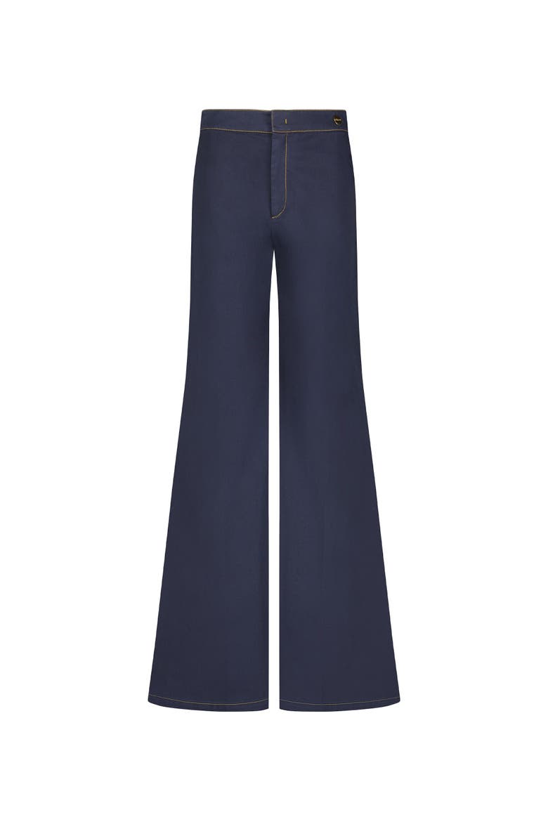 Jane Cotton Stretch Flare Trouser, Main, color, Blue