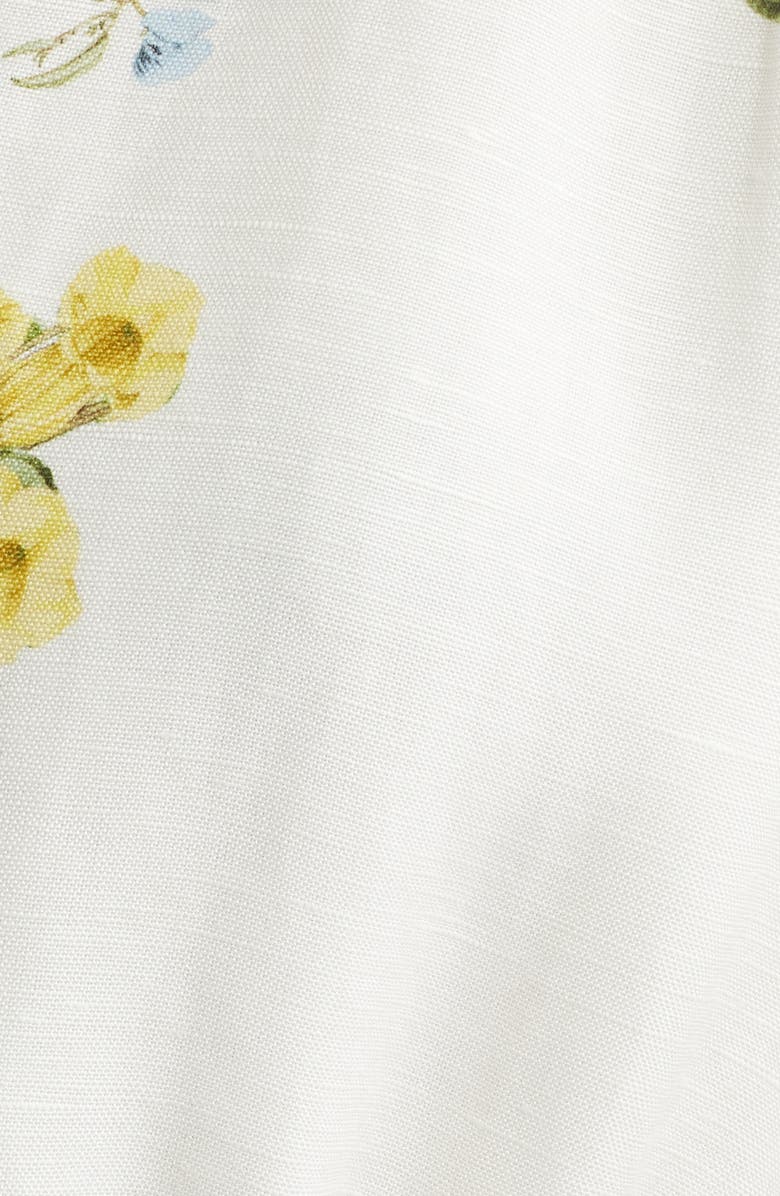 Ever New Annalise Tie Waist Long Sleeve Linen Blend Minidress, Alternate, color,