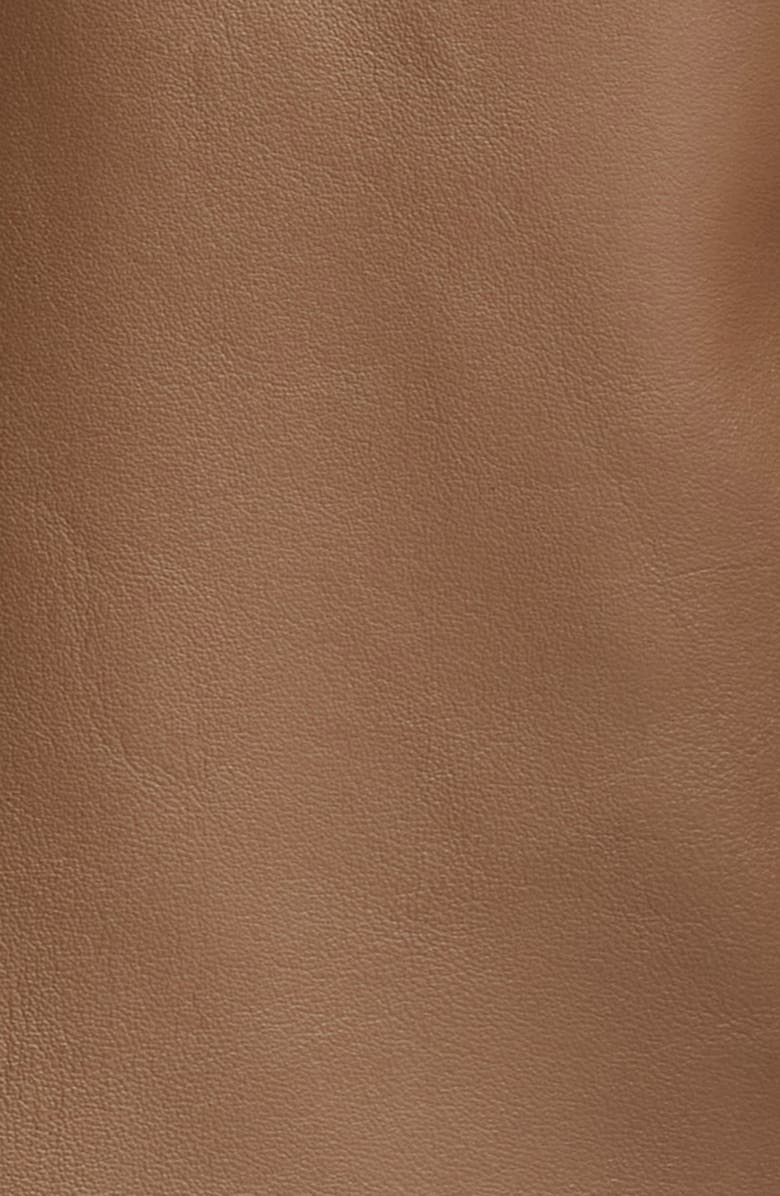 BOSS Sadenita Leather Jacket, Alternate, color, Teak