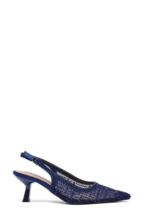 Lady Couture Linda Kitten Heel Slingback Pump In Blue