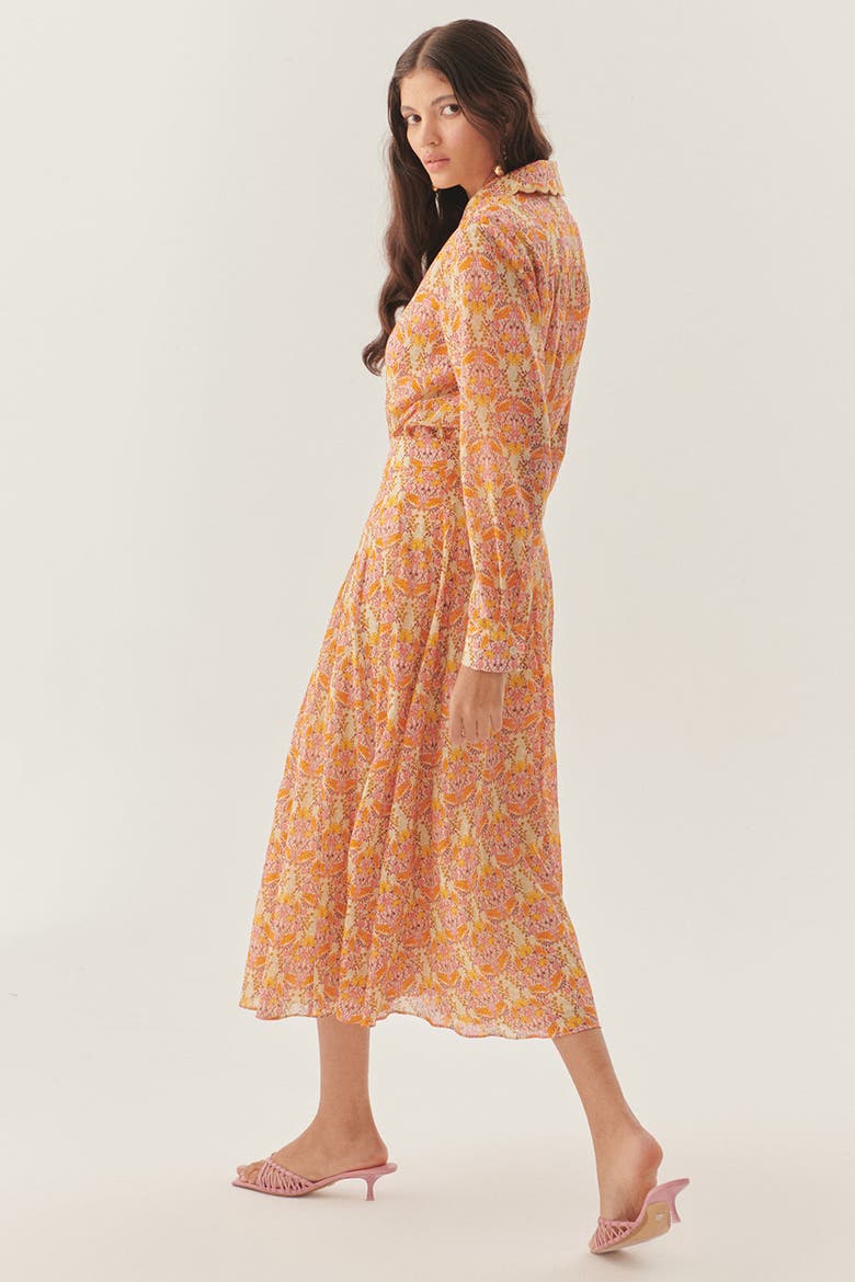 Natalie Print Midi Skirt, Alternate, color, MULTI COLOR