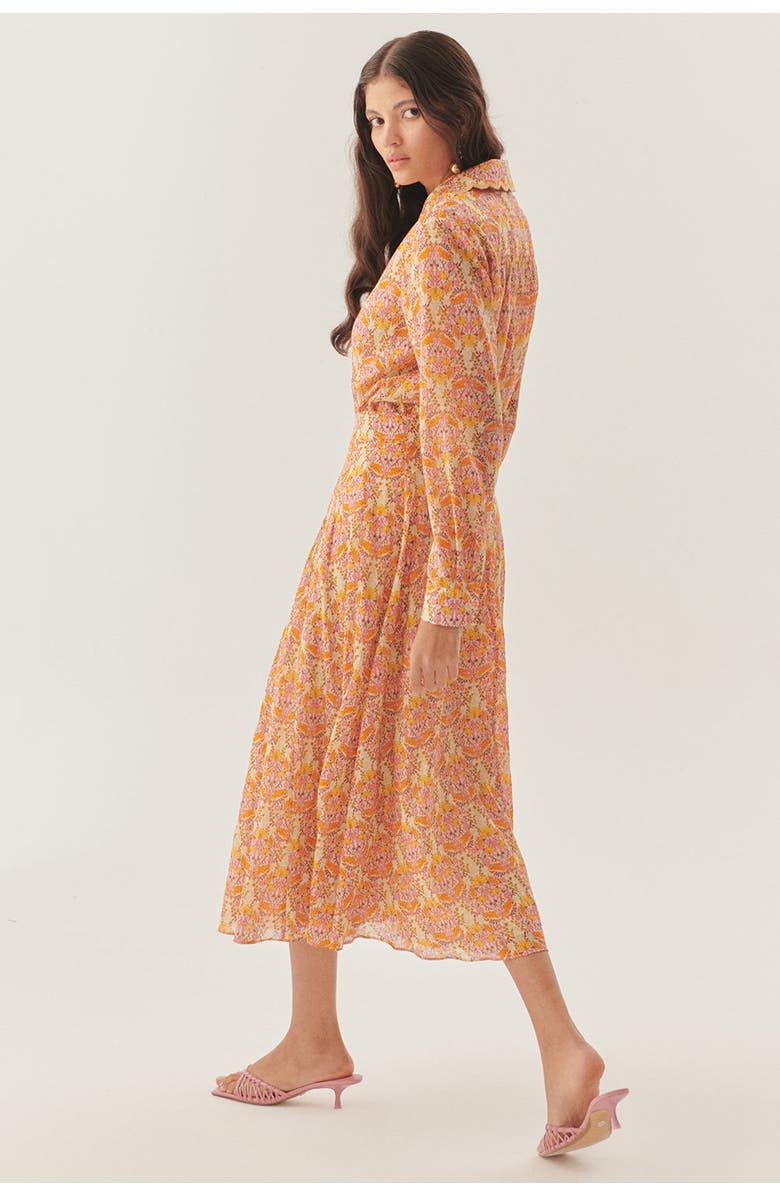 Exquise Natalie Print Midi Skirt, Alternate, color, Multi Color