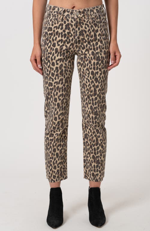 Mavi Jeans New York Leopard Print Ankle Straight Leg Jeans In Leopard Denim