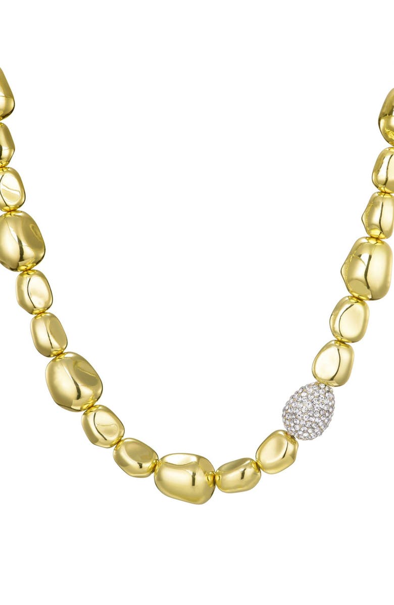 Adornia Pebbled Chain Necklace, Alternate, color, Gold