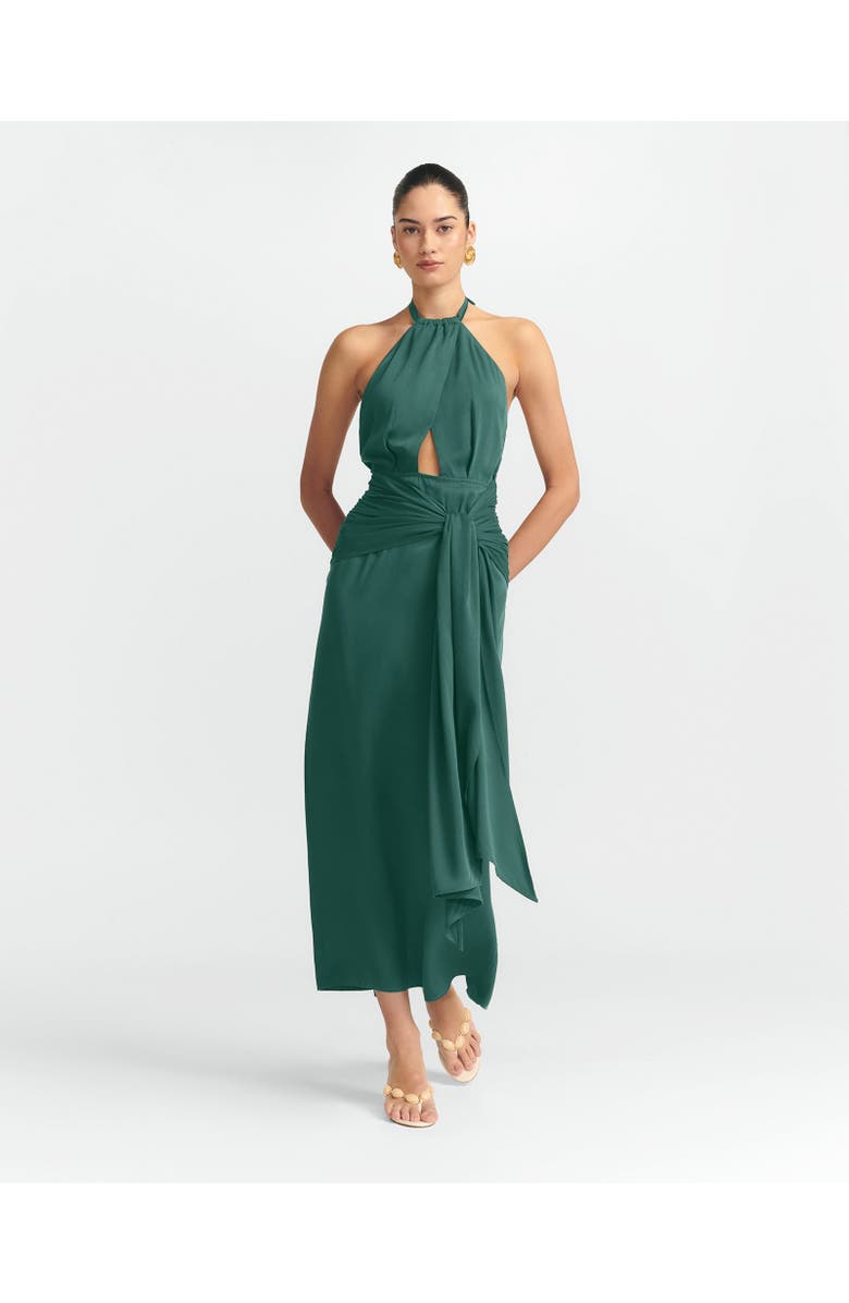 ST MRLO Nessie Midi Dress, Alternate, color, Forest Green