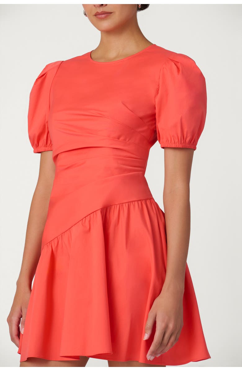 Shoshanna Cotton Poplin Milton Dress, Alternate, color, Tangerine