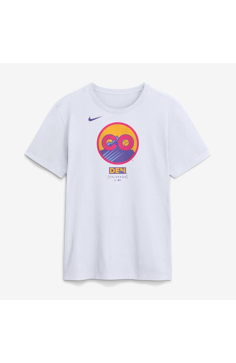 Nike Men's Nike White Colorado Rockies City Connect Large Logo T-Shirt, Alternate, color, White