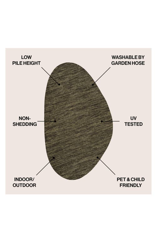 Jonathan Y Callan Modern Rustic Abstract Indoor/outdoor Shaped Area Rug In Brown/black