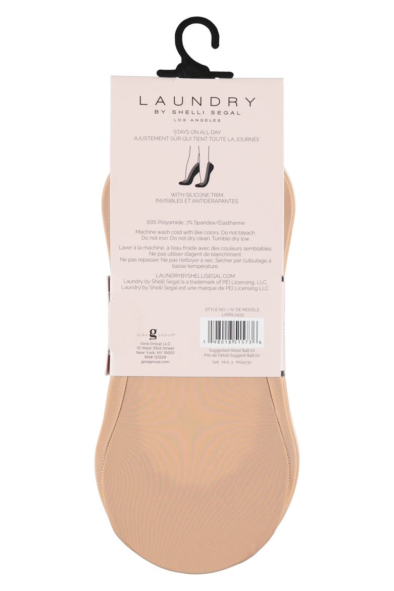 5-Pack Scalloped Laser Cut Liner Socks, Alternate, color, LINEN/ NUDE