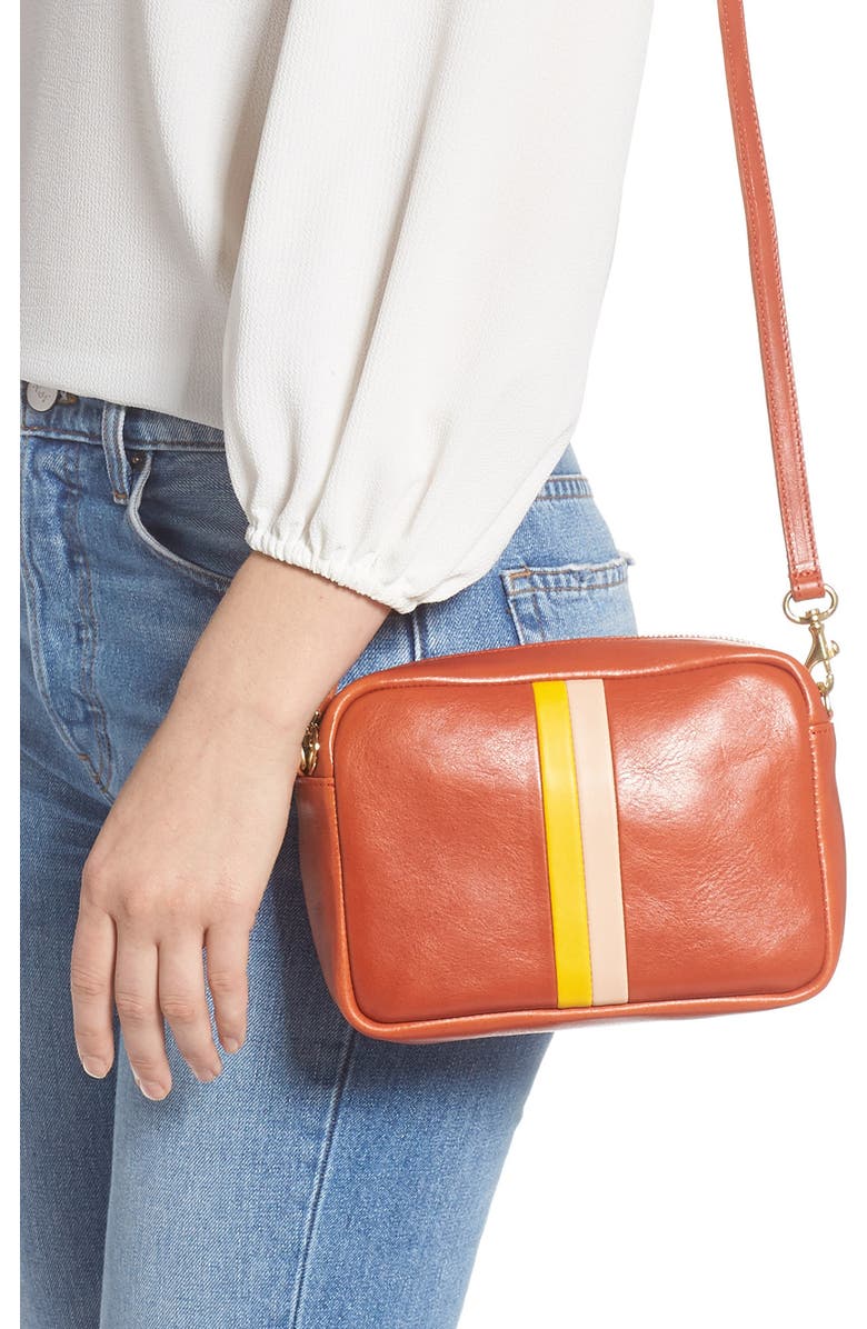 Clare V. Midi Leather Crossbody Bag, Alternate, color,