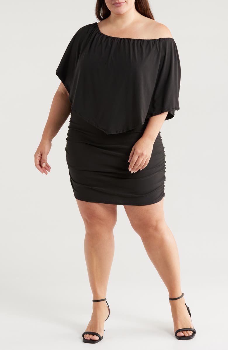 24seven Comfort Apparel Convertible Neck Body-Con Dress, Alternate, color, Black