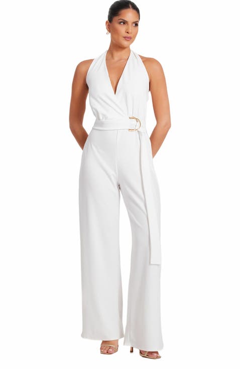 Scuba Crepe Halter Jumpsuit