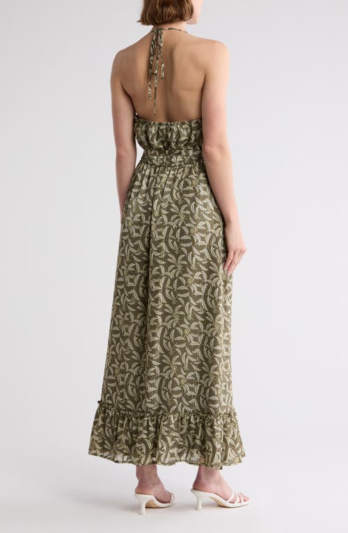 Shop Melrose And Market Ruffle Tie Waist Maxi Halter Sundress