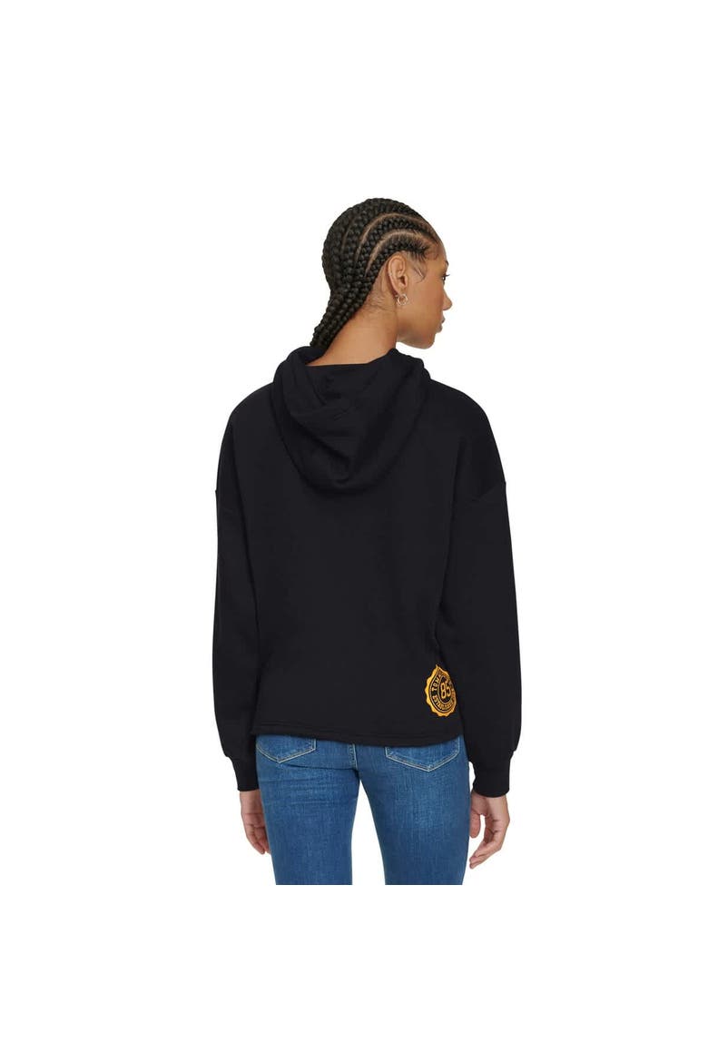 Women's Tommy Jeans Black Los Angeles Lakers Stella Cropped Pullover Hoodie, Alternate, color, Black