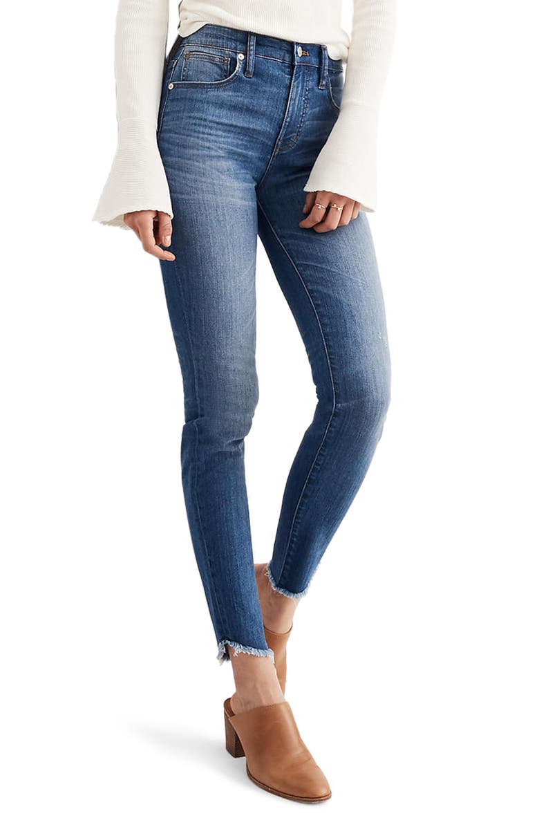 Madewell 10-Inch High-Rise Tulip-Hem Skinny Jeans, Main, color, 