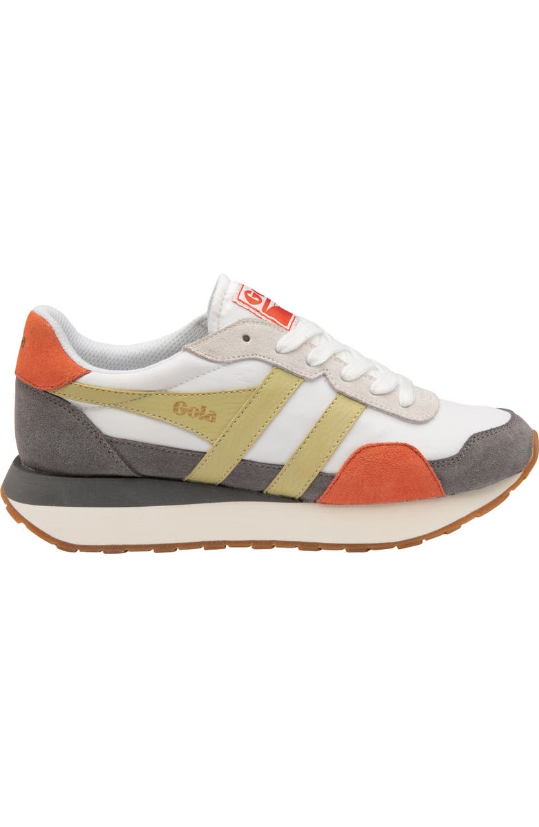 Gola Indiana Sneaker, Alternate, color, White/ Ash/ Lemon