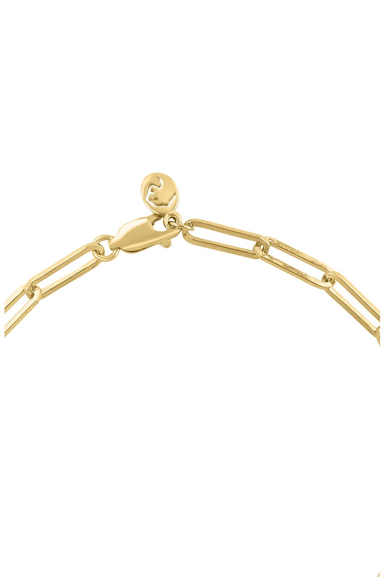 14K Gold Plated Sterling Silver Pavé Diamond Bar Bracelet - 0.11ct., Alternate, color, GOLD PLATED