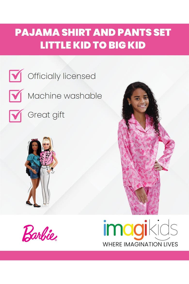 2-Piece Pajama Shirt and Pants Set, Alternate, color, Light Pink