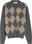 Róhe Argyle Plaid Mouliné Polo Sweater