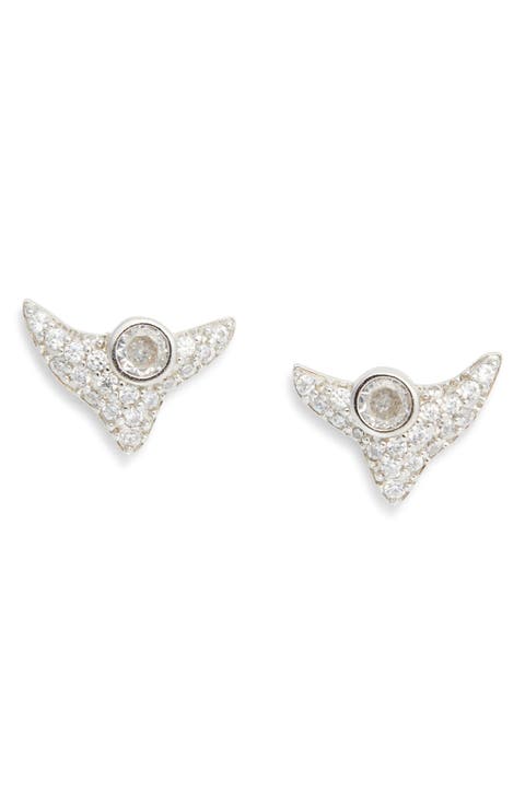 Trigon Crystal Stud Earrings