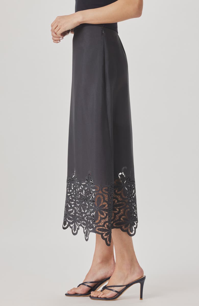 Splendid Pia Pinwheel Eyelet Midi Skirt, Alternate, color, Lead Grey