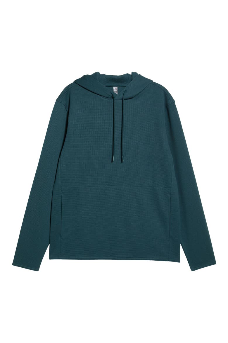 Waffle Pullover Hoodie, Alternate, color, GREEN MAGICAL