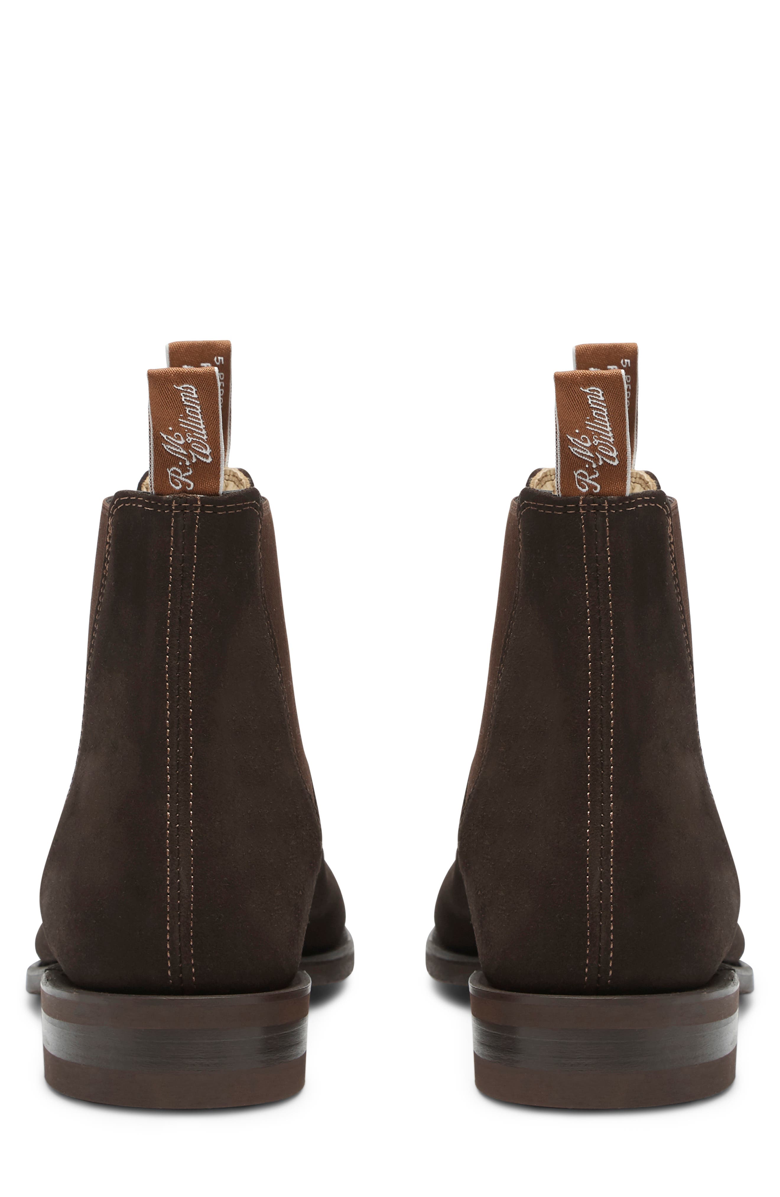 Comfort Turnout Chelsea Boot, Alternate, color, CHOCOLATE SUEDE
