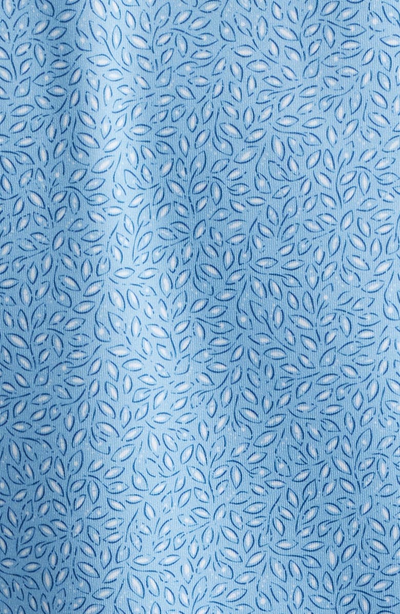 Peter Millar Magnolia Botanic Print Performance Jersey Polo, Alternate, color, Cottage Blue