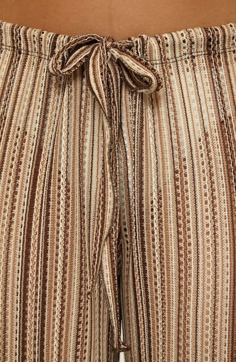Becca Seaside Side Slit Cover-Up Pants, Alternate, color, Mocha/ Tan