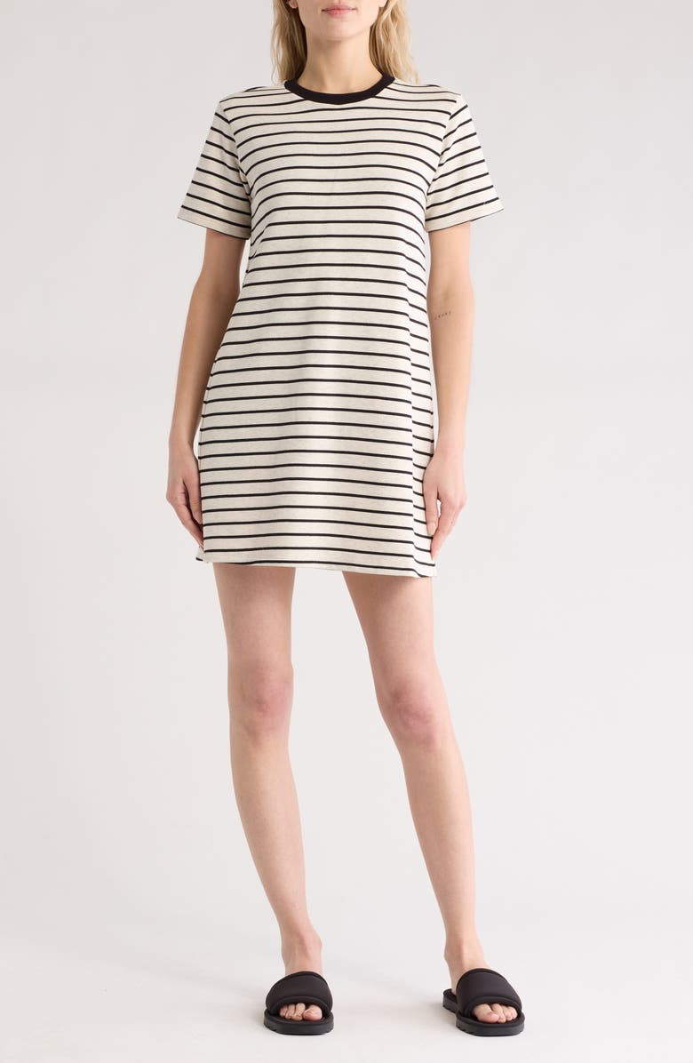Theory Stripe Cotton T-Shirt Dress, Main, color, 